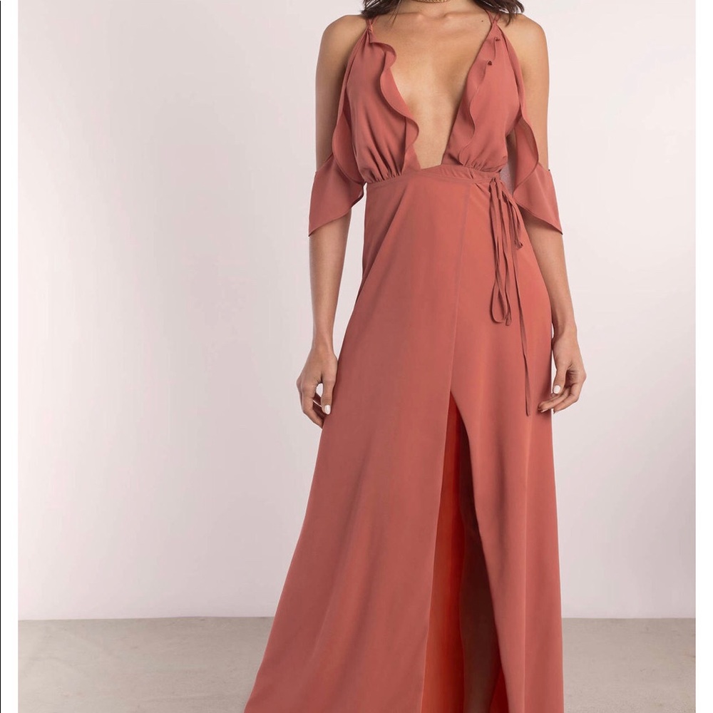 NEW Romantic Front Slit Maxi Dress XS